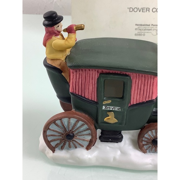 Vintage Dept 56 Heritage Village collection Dover Coach Horse & Carriage EUC - Picture 6 of 12